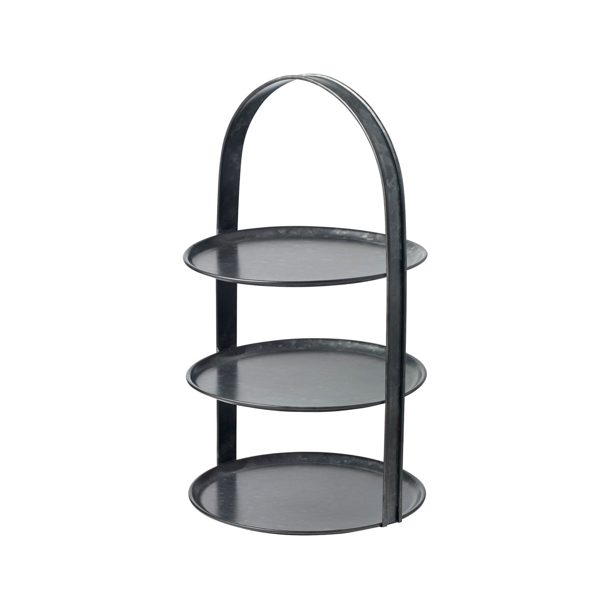 78787 Chef Inox Coney Island Tea Stand 3-Tier Fixed Black Galvanised 310x510mm Tomkin Australia Hospitality Supplies