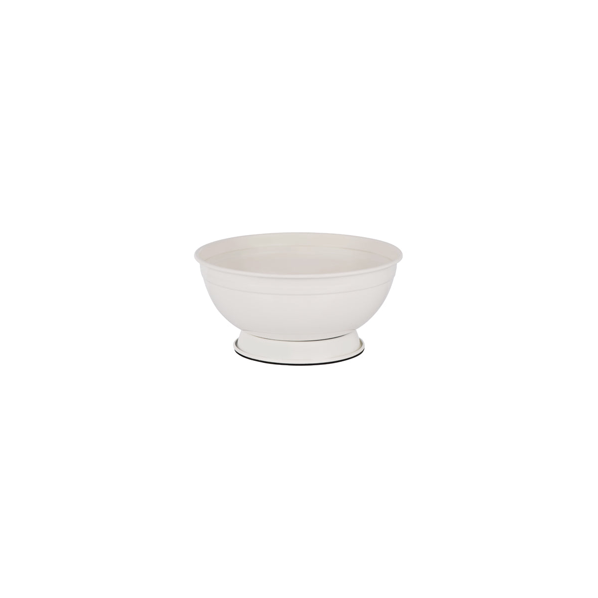 78820 Chef Inox Coney Island Creme Powder Coated Footed Serving Bowl 250x120mm Tomkin Australia Hospitality Supplies