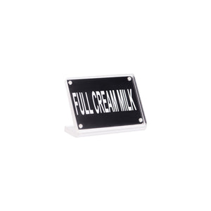 Buffet Sign Acrylic with Magnet Plate - Full Cream Milk