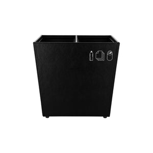 Recycle Waste Bin Black 2x3.8Lt
