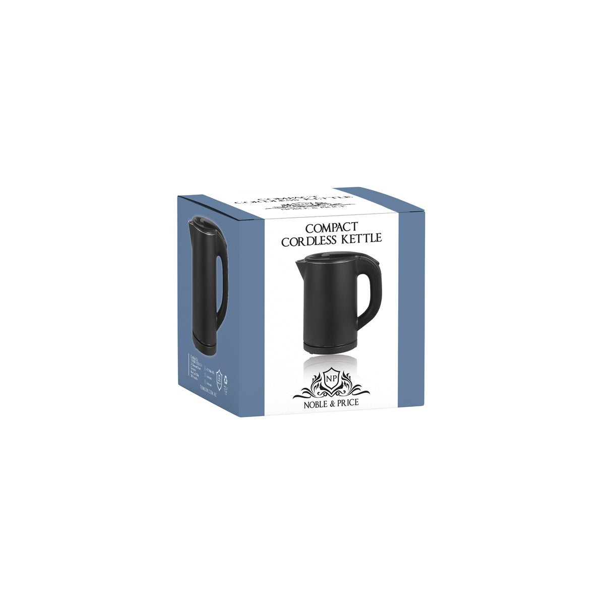 9000-12 Noble &amp; Price Cordless Kettle Black 0.8Lt Tomkin Australia Hospitality Supplies