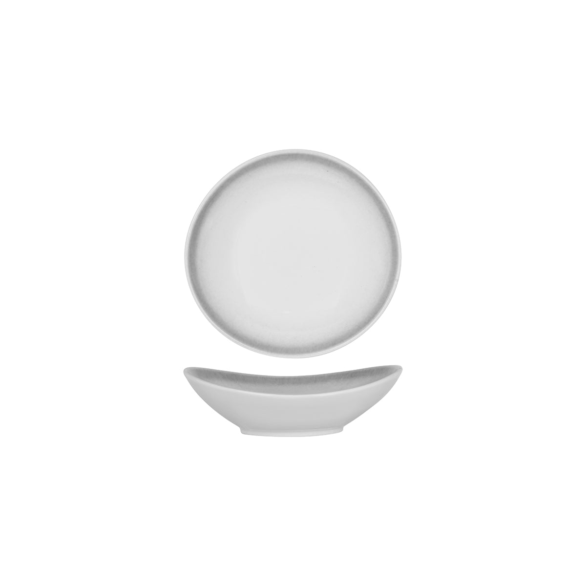 903039 Tablekraft Frosted Steel Organic Plate 200x95x195mm / 550ml Tomkin Australia Hospitality Supplies