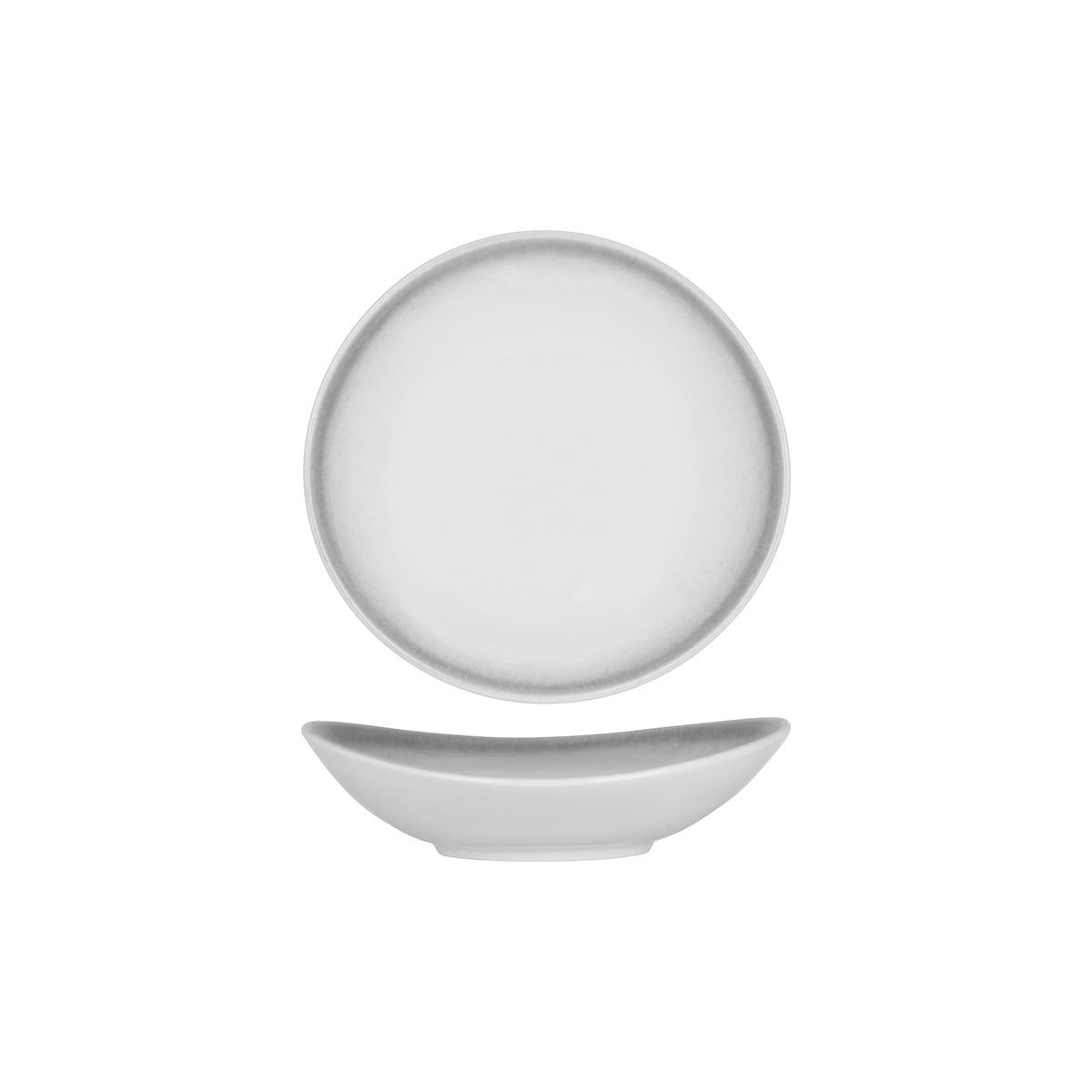 903040 Tablekraft Frosted Steel Organic Plate 240x230x105mm / 870ml Tomkin Australia Hospitality Supplies