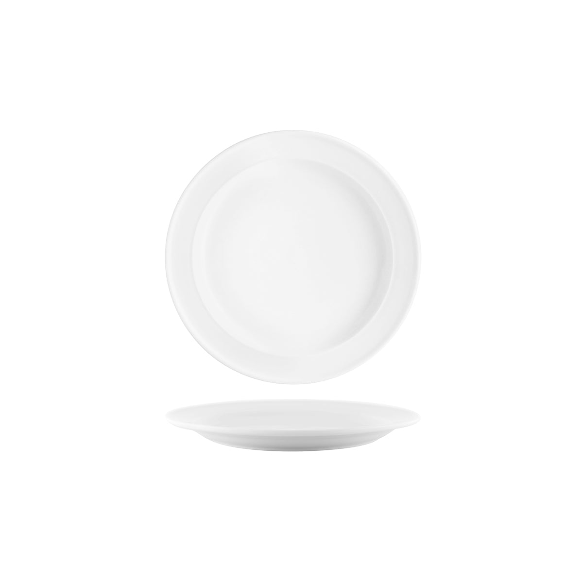 904208 Tablekraft Vitroceram Round Plate Narrow Rim 202mm Tomkin Australia Hospitality Supplies