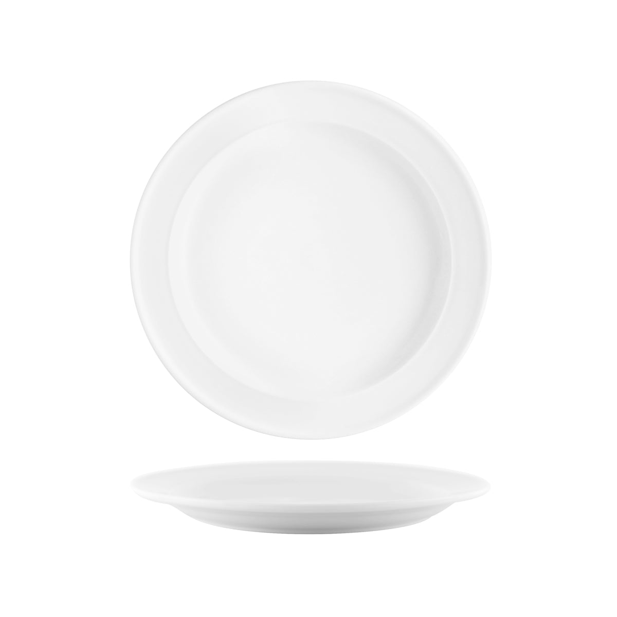 904209 Tablekraft Vitroceram Round Plate Narrow Rim 228mm Tomkin Australia Hospitality Supplies