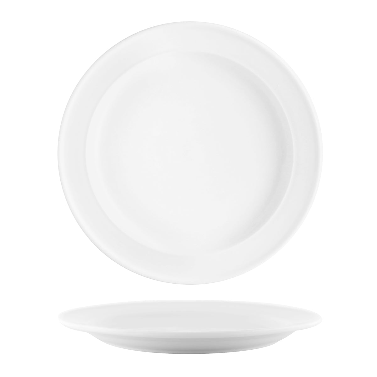 904210 Tablekraft Vitroceram Round Plate Narrow Rim 250mm Tomkin Australia Hospitality Supplies