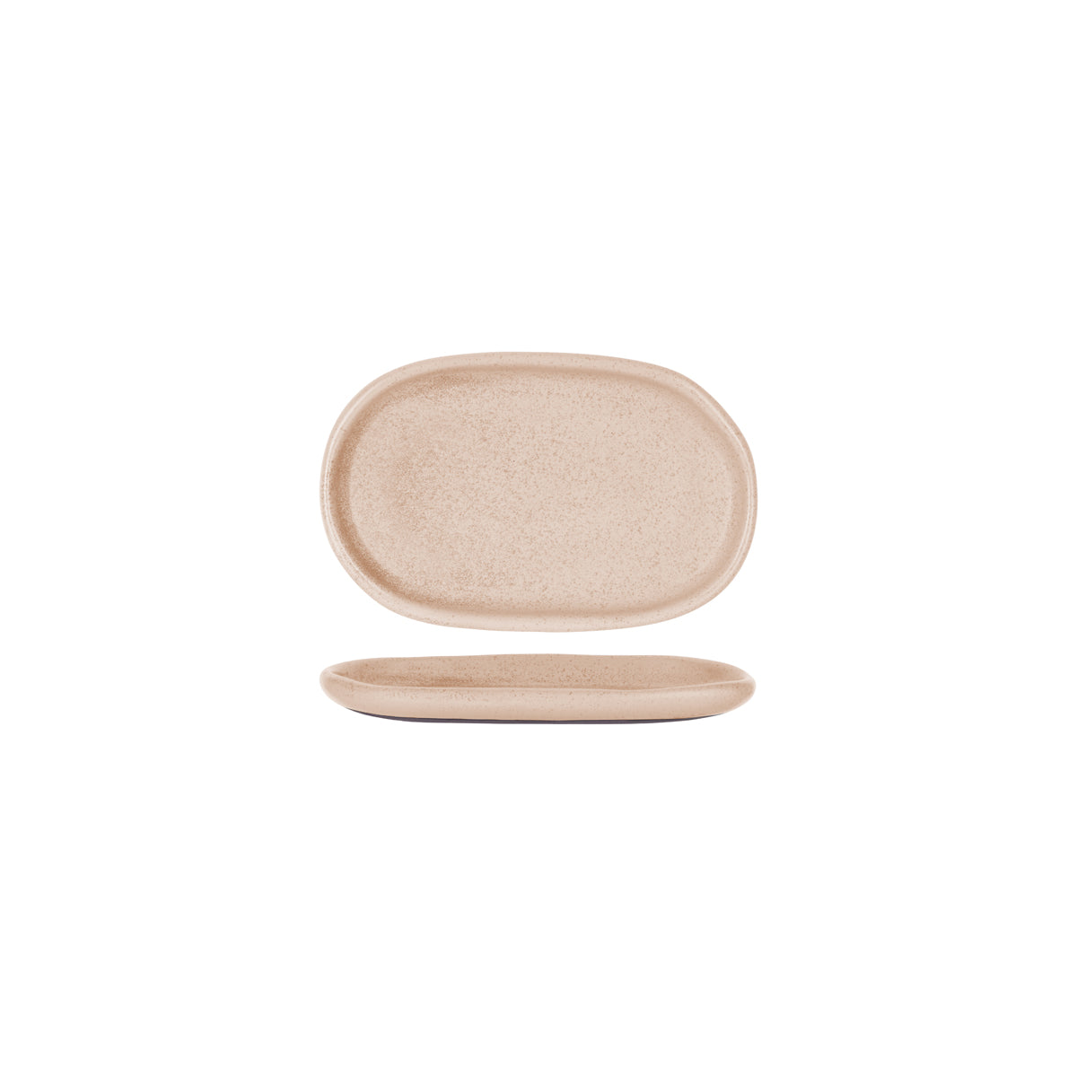 905258 Tablekraft Naturals Sierra Beige Oval Coupe Plate 210x135mm Tomkin Australia Hospitality Supplies