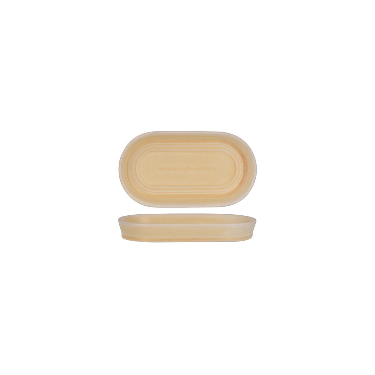 906021 Tablekraft Urban Loft Sandstone Oval Serve Platter 180x100mm Tomkin Australia Hospitality Supplies