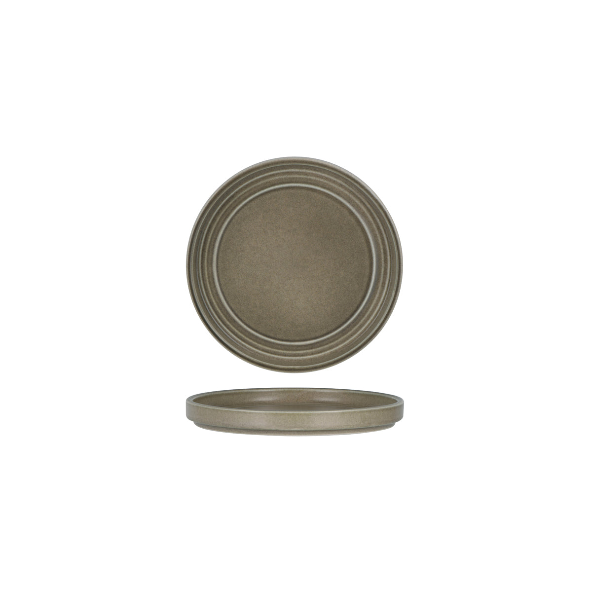 906300 Tablekraft Urban Loft Frost Grey Round Plate 180mm Tomkin Australia Hospitality Supplies