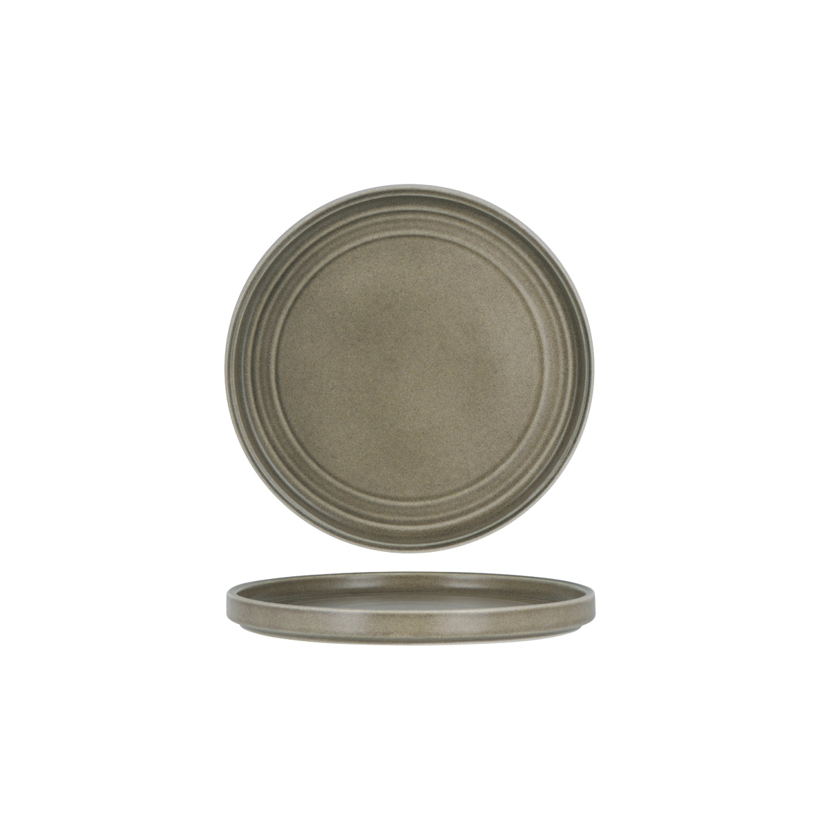 906301 Tablekraft Urban Loft Frost Grey Round Plate 220mm Tomkin Australia Hospitality Supplies