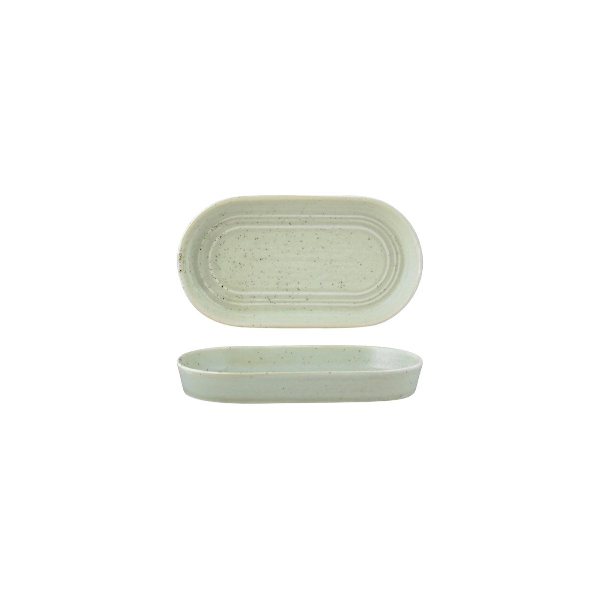 907021 Tablekraft Urban Loft Pistachio Oval Serve Platter 180x100mm Tomkin Australia Hospitality Supplies
