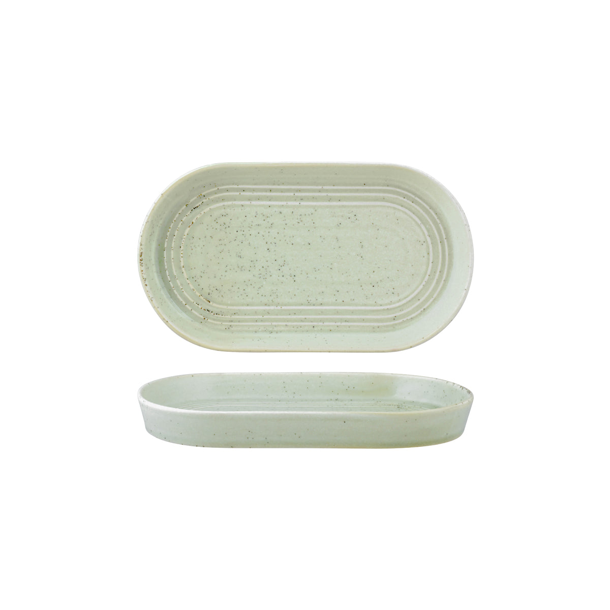 907022 Tablekraft Urban Loft Pistachio Oval Serve Platter 240x135mm Tomkin Australia Hospitality Supplies