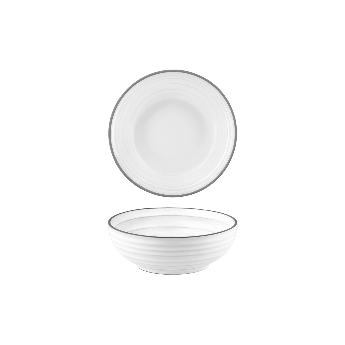 907412 Tablekraft Urban Linea White Round Deep Bowl 155mm Tomkin Australia Hospitality Supplies