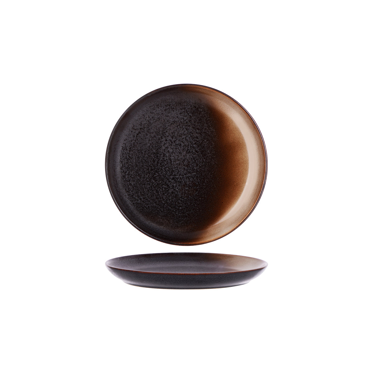 907708 Tablekraft Urban Coffee Dust Round Coupe Plate 203x23mm Tomkin Australia Hospitality Supplies