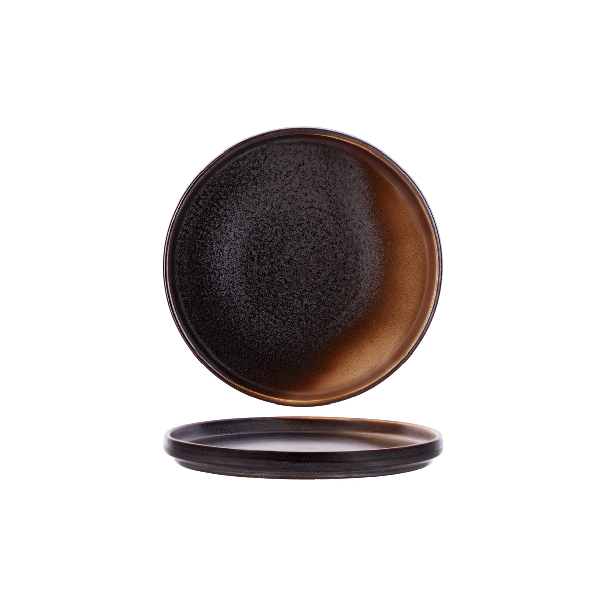 907712 Tablekraft Urban Coffee Dust Round Stackable Plate 210x22mm Tomkin Australia Hospitality Supplies