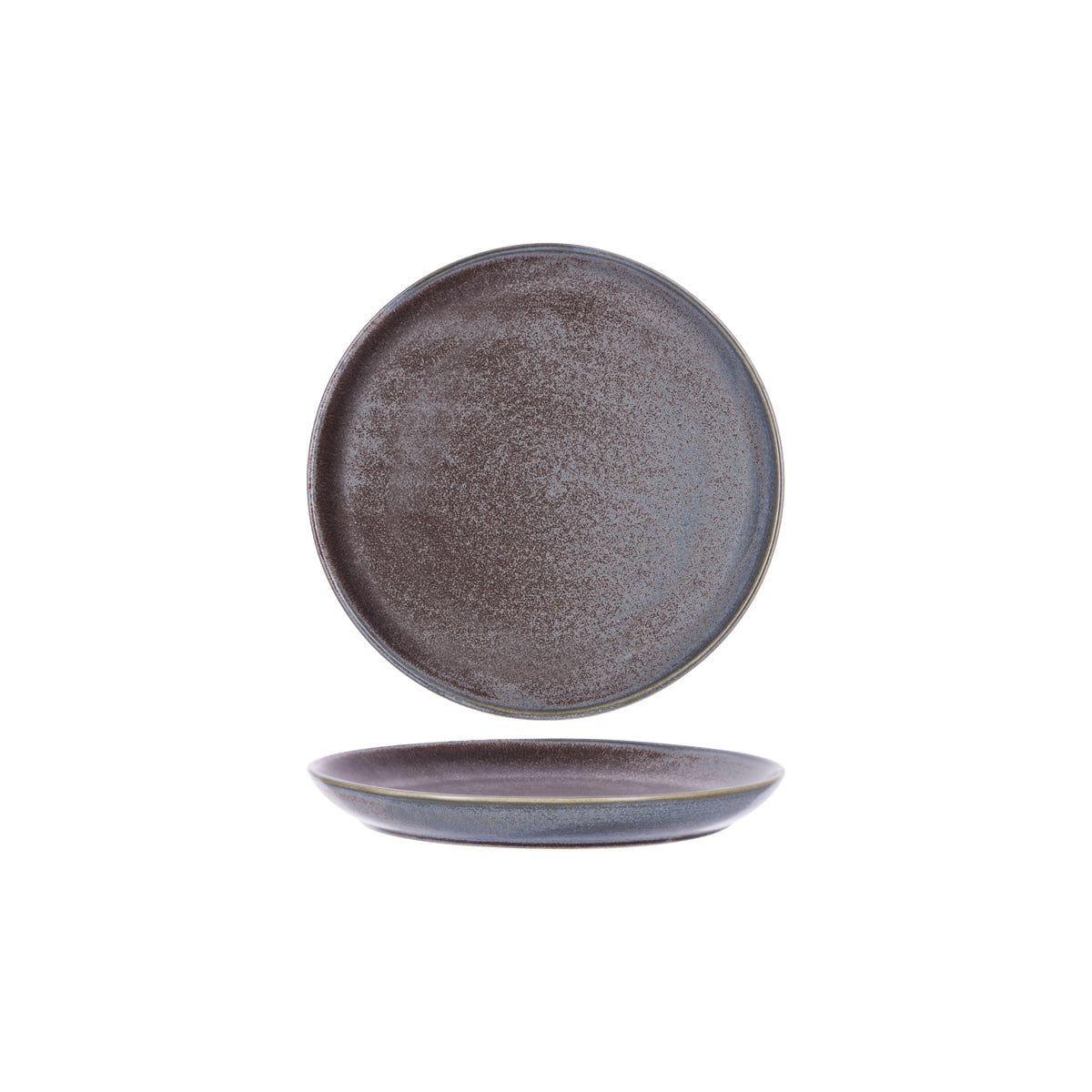 907808 Tablekraft Urban Greystone Blue Round Coupe Plate 203x23mm Tomkin Australia Hospitality Supplies