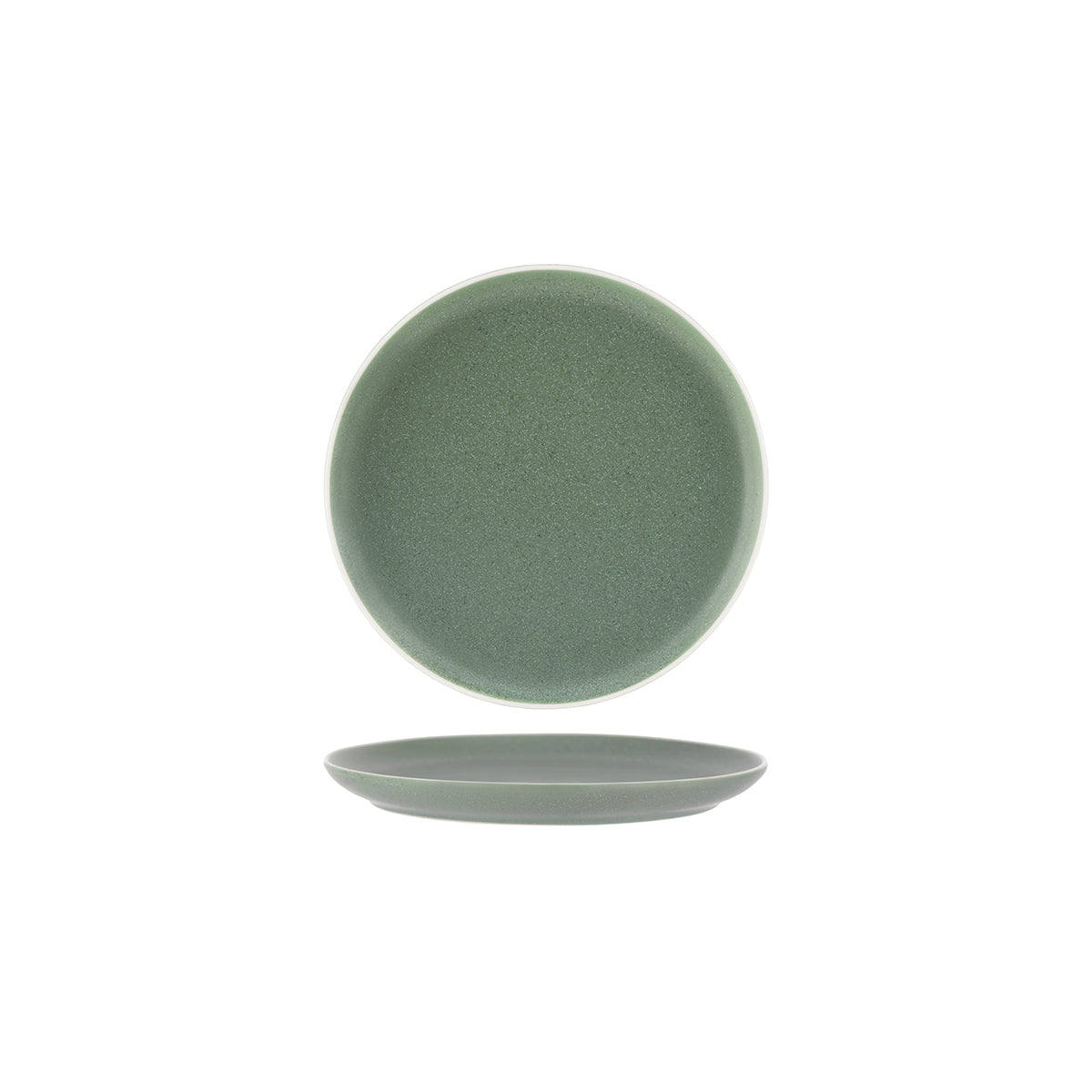 908108 Tablekraft Urban Green Coupe Plate 203mm Tomkin Australia Hospitality Supplies