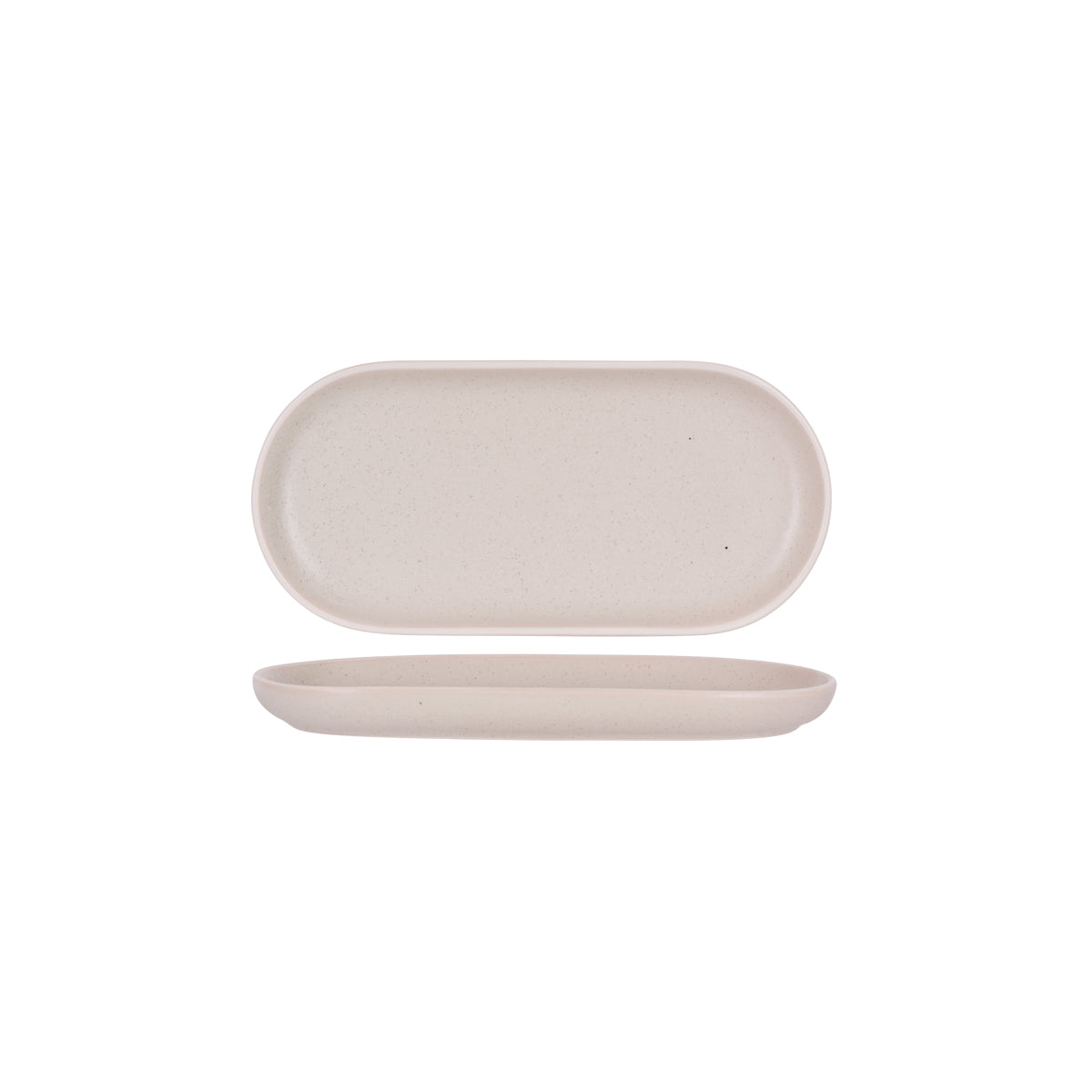 908222 Tablekraft Urban Sand Oval Plate 295x140mm Tomkin Australia Hospitality Supplies