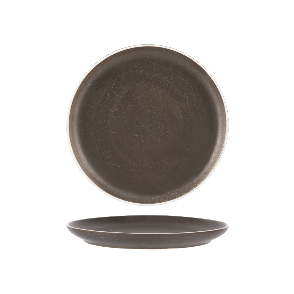 908310 Tablekraft Urban Dark Grey Coupe Plate 268mm Tomkin Australia Hospitality Supplies