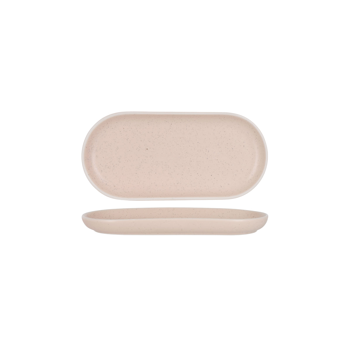 908422 Tablekraft Urban Reactive Pink Oval Plate 295x140mm Tomkin Australia Hospitality Supplies
