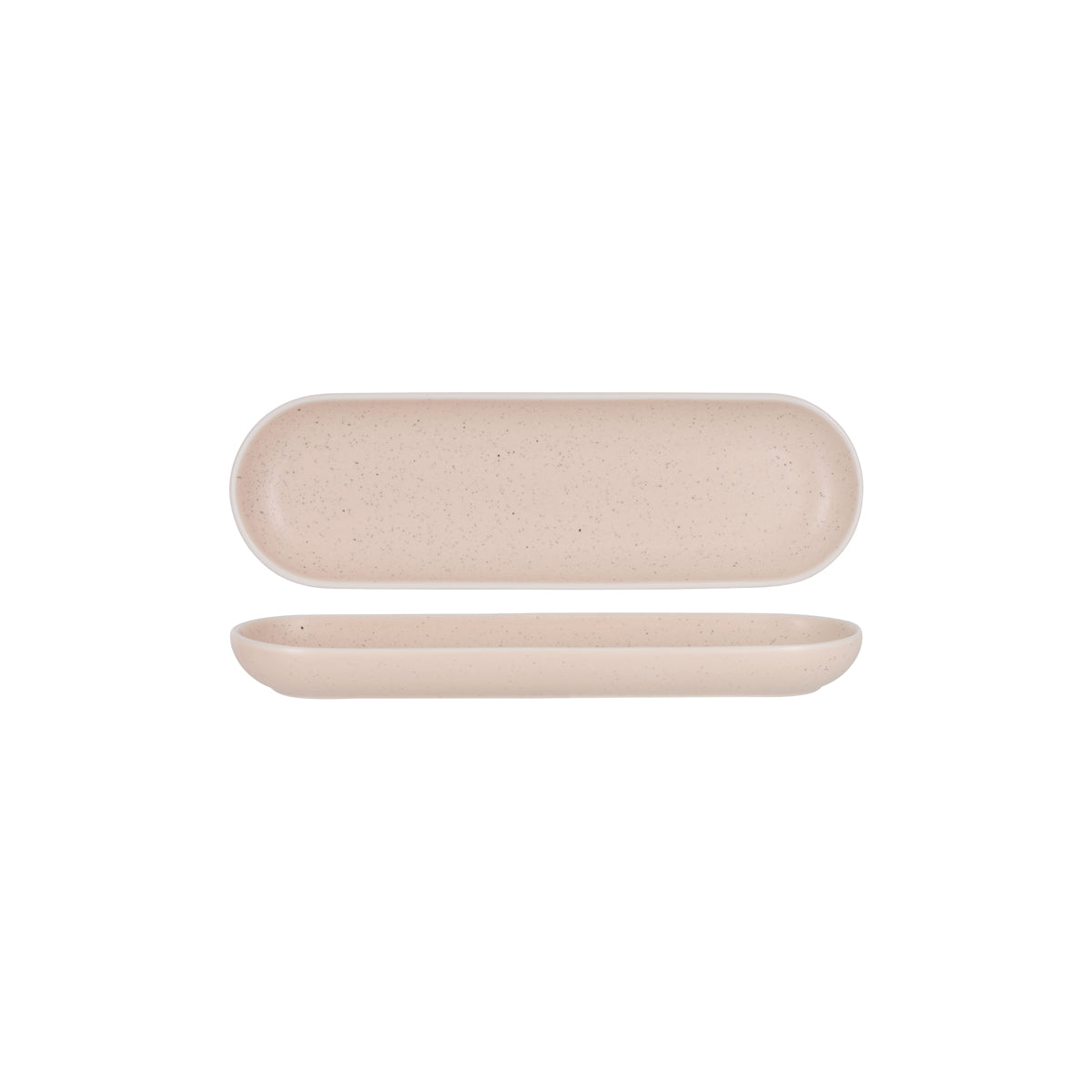 908424 Tablekraft Urban Reactive Pink Oval Plate 330x100mm Tomkin Australia Hospitality Supplies