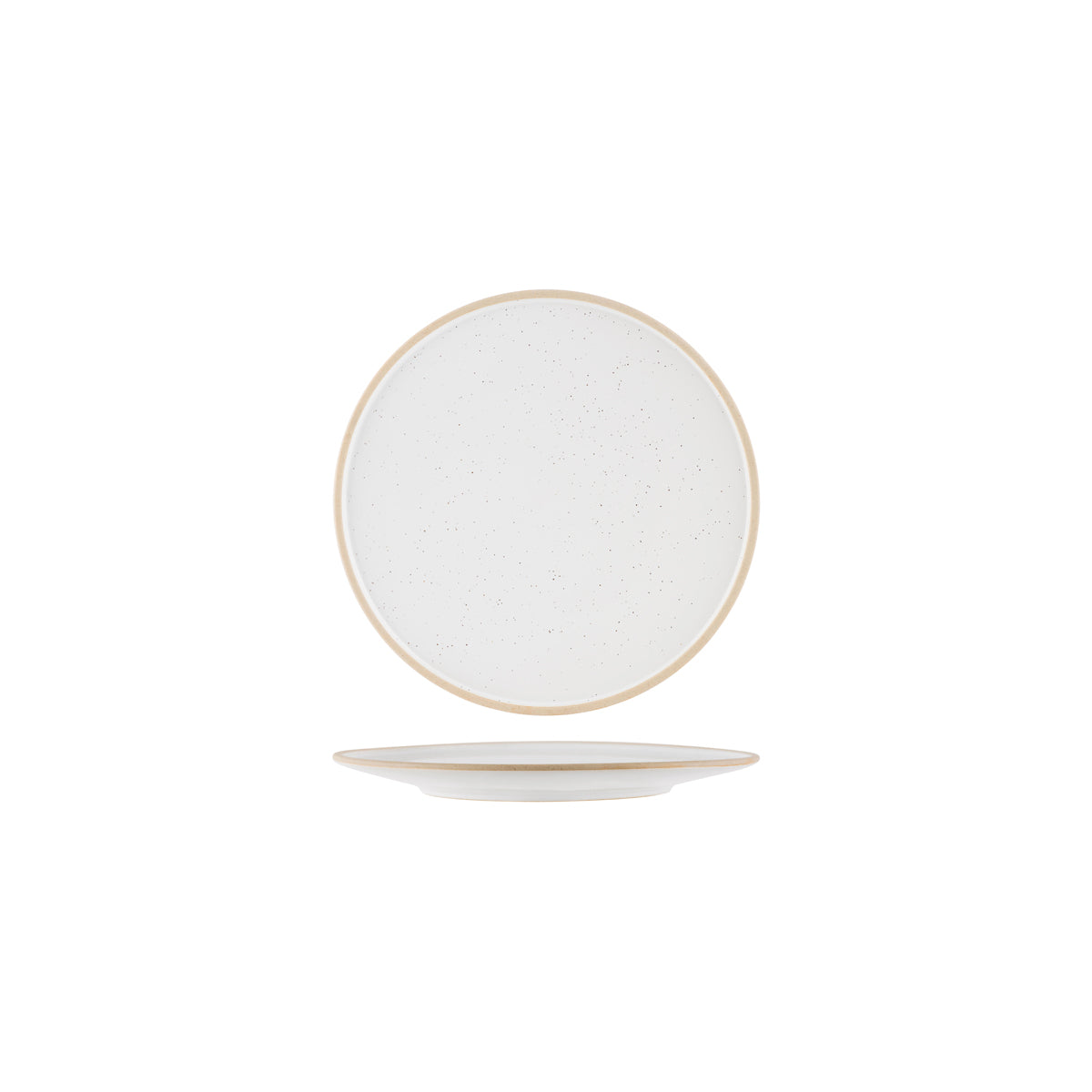 908508 Tablekraft Soho White Pebble Round Plate 210mm Tomkin Australia Hospitality Supplies