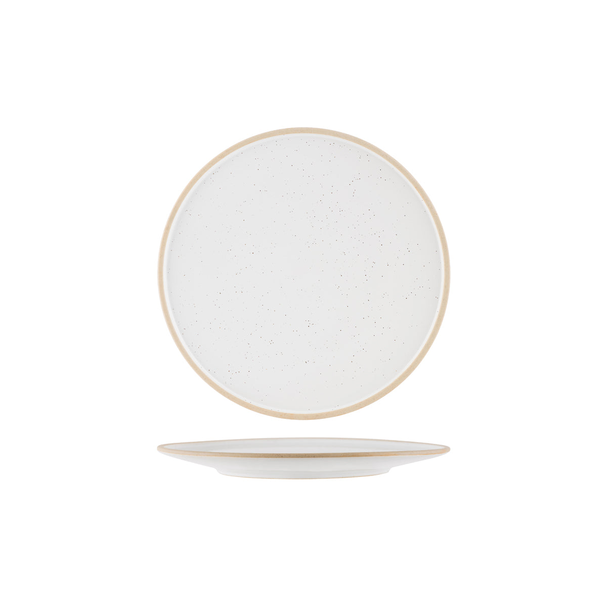 908510 Tablekraft Soho White Pebble Round Plate 257mm Tomkin Australia Hospitality Supplies