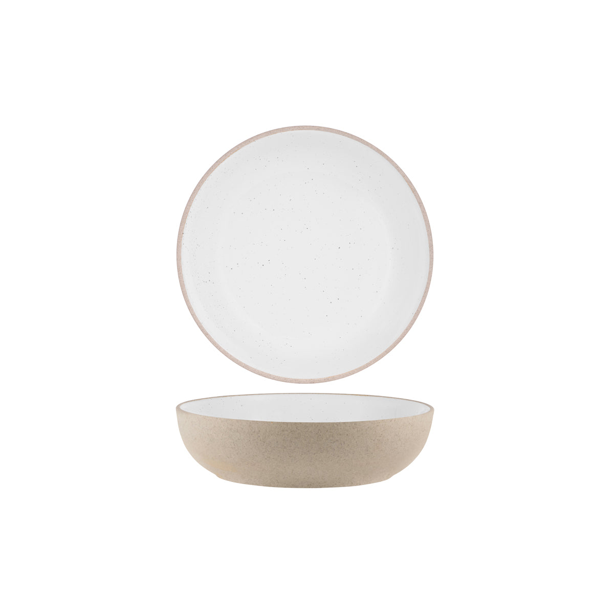 908533 Tablekraft Soho White Pebble Round Deep Bowl 200x55mm Tomkin Australia Hospitality Supplies