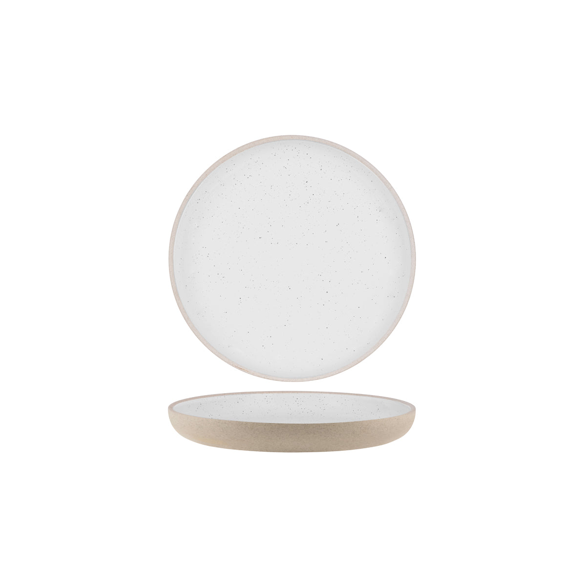 908533 Tablekraft Soho White Pebble Round Deep Coupe Plate 255mm Tomkin Australia Hospitality Supplies