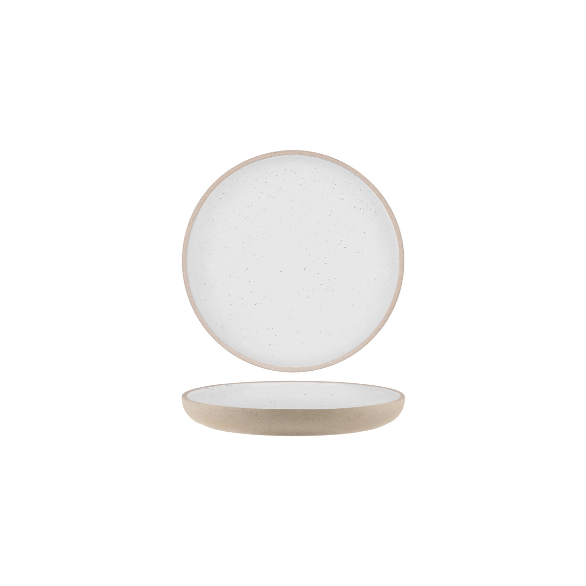 908534 Tablekraft Soho White Pebble Round Deep Coupe Plate 235mm Tomkin Australia Hospitality Supplies