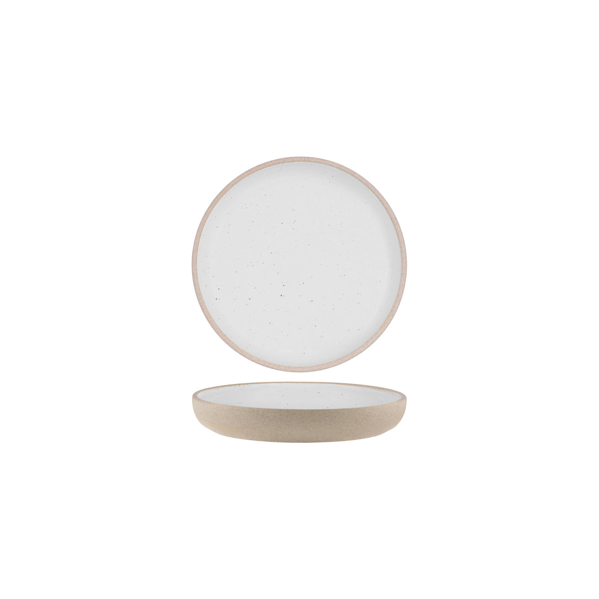 908535 Tablekraft Soho White Pebble Round Deep Coupe Plate 175mm Tomkin Australia Hospitality Supplies
