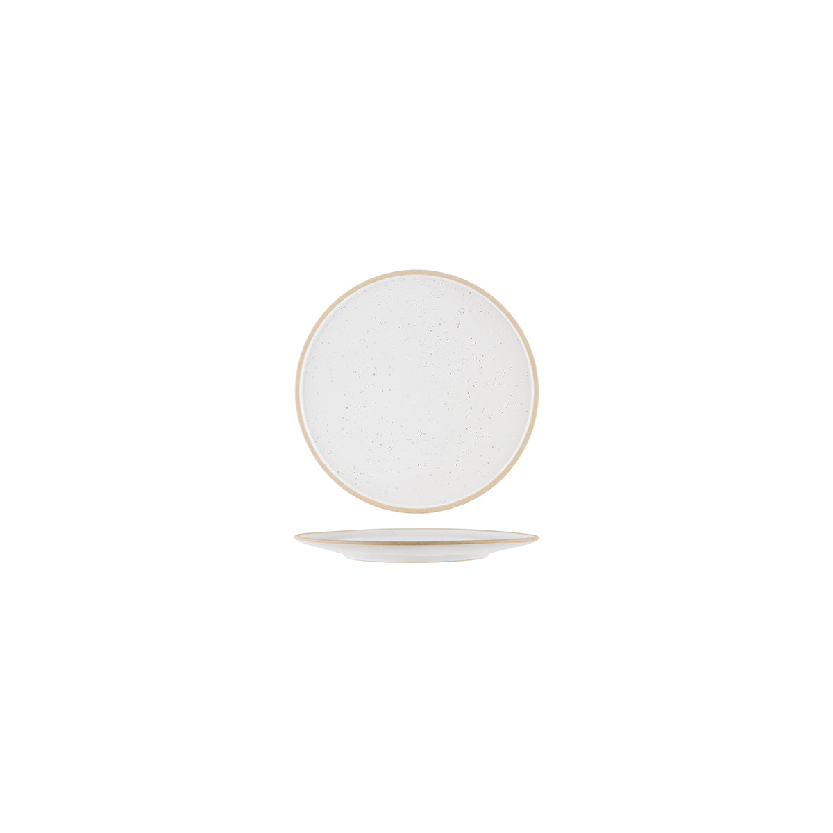 908536 Tablekraft Soho White Pebble Round Plate 160mm Tomkin Australia Hospitality Supplies
