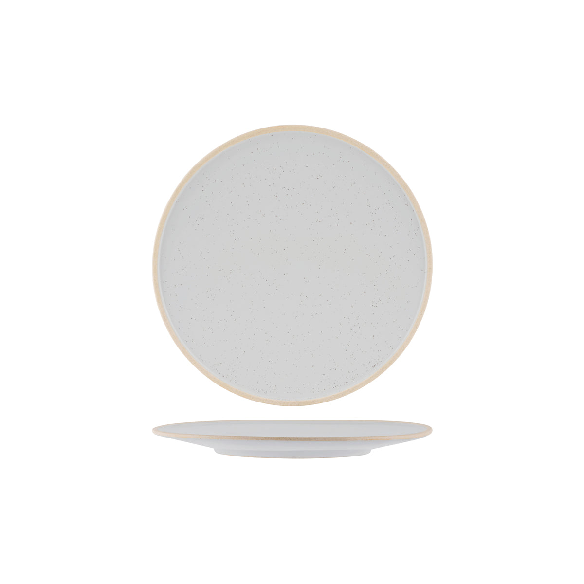 908610 Tablekraft Soho Limestone Round Plate 257mm Tomkin Australia Hospitality Supplies