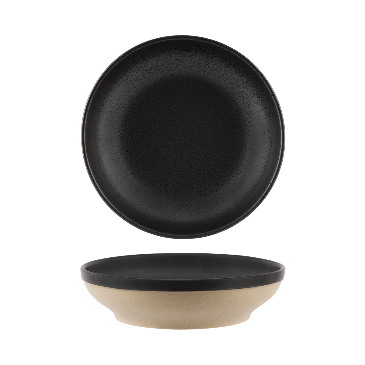 908715 Tablekraft Soho Speckle Black Flared Bowl 227mm Tomkin Australia Hospitality Supplies