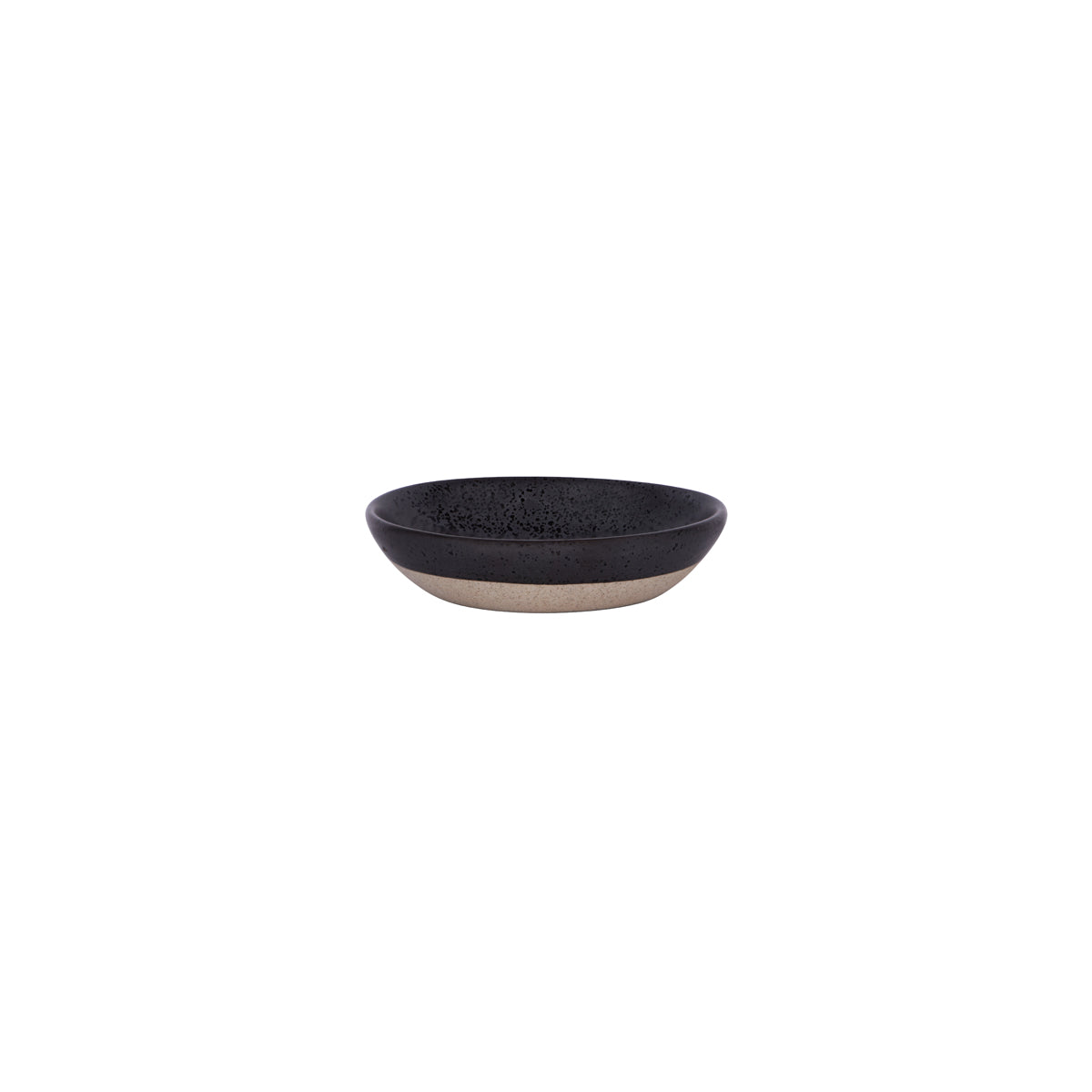 908727 Tablekraft Soho Round Coupe Dish Speckle Black 103x95x25mm Tomkin Australia Hospitality Supplies