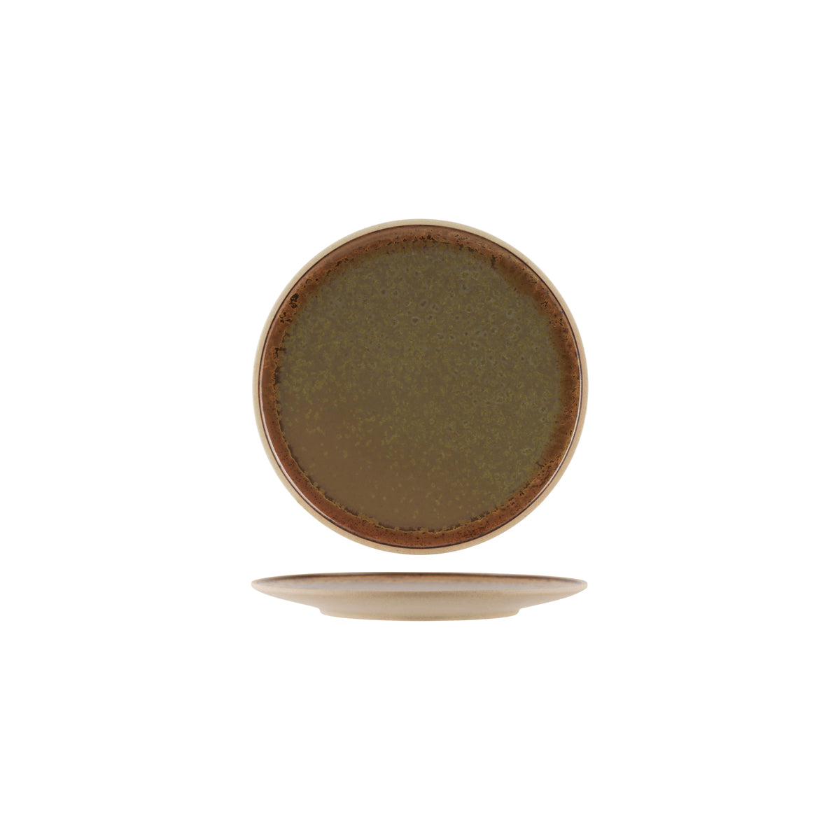 908908 Tablekraft Soho Burnt Sienna Round Plate 210mm Tomkin Australia Hospitality Supplies