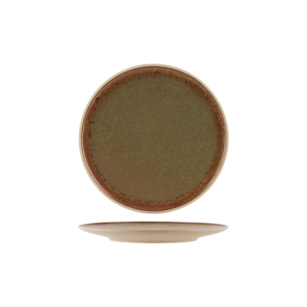 908910 Tablekraft Soho Burnt Sienna Round Plate 257mm Tomkin Australia Hospitality Supplies