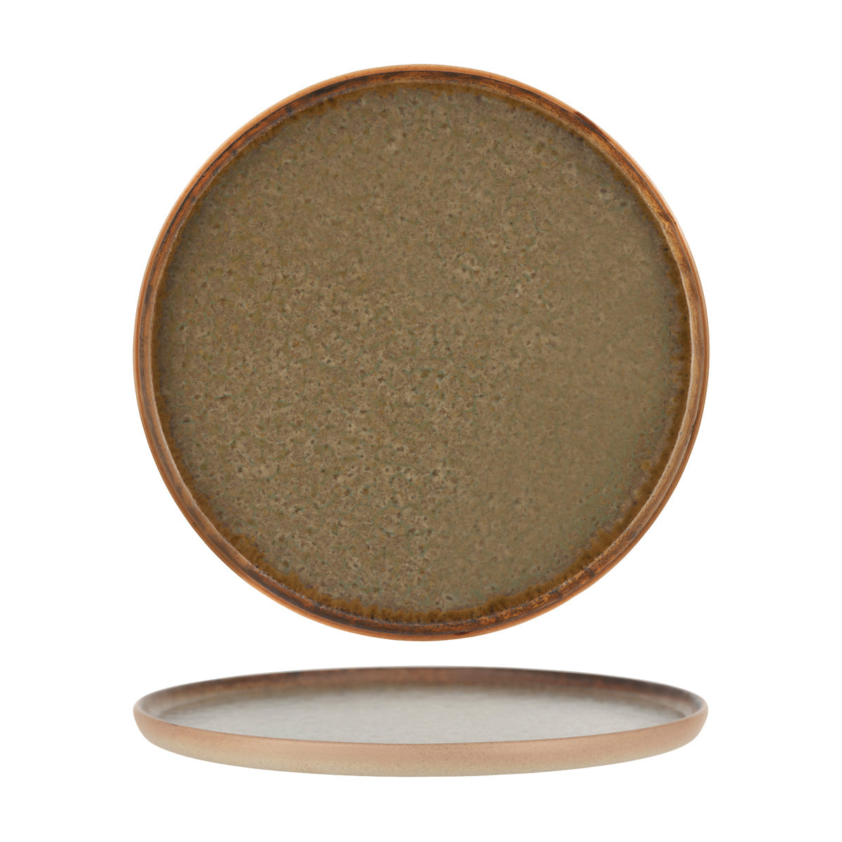 908913 Tablekraft Soho Burnt Sienna Round Platter 335mm Tomkin Australia Hospitality Supplies