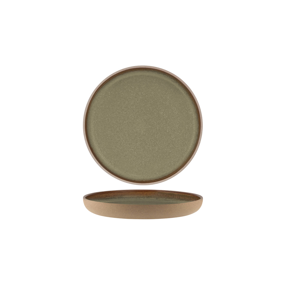 908933 Tablekraft Soho Burnt Sienna Round Deep Coupe Plate 255mm Tomkin Australia Hospitality Supplies