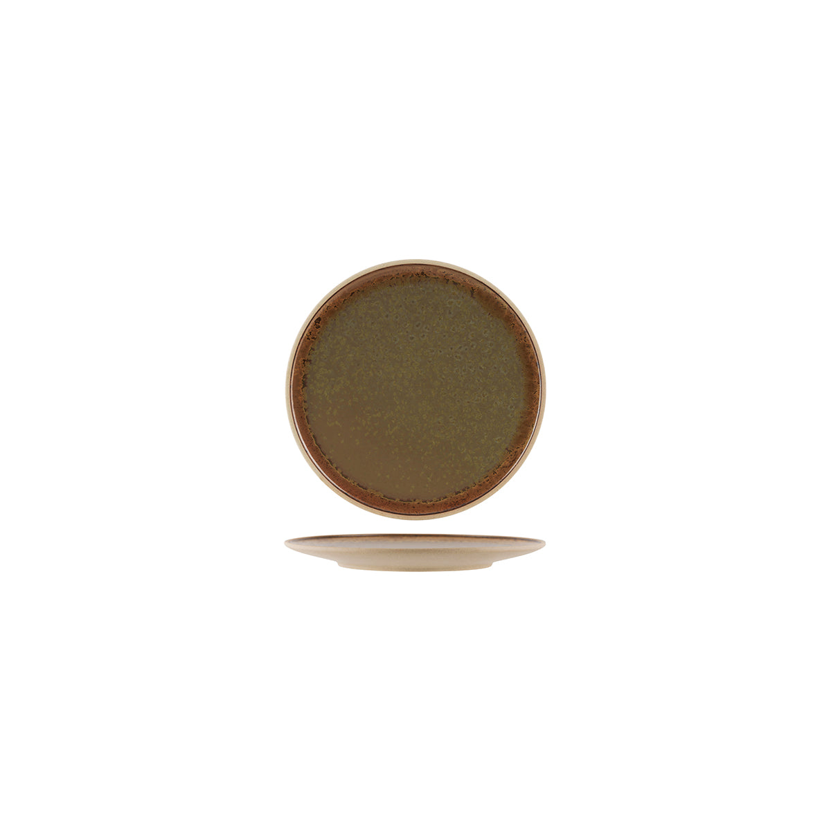 908936 Tablekraft Soho Burnt Sienna Round Plate 160mm Tomkin Australia Hospitality Supplies