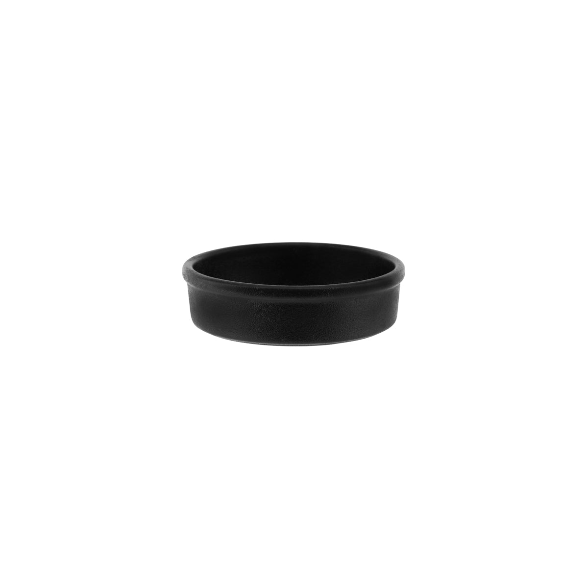 909552 Tablekraft Black Round Tapas Dish 123mm Tomkin Australia Hospitality Supplies