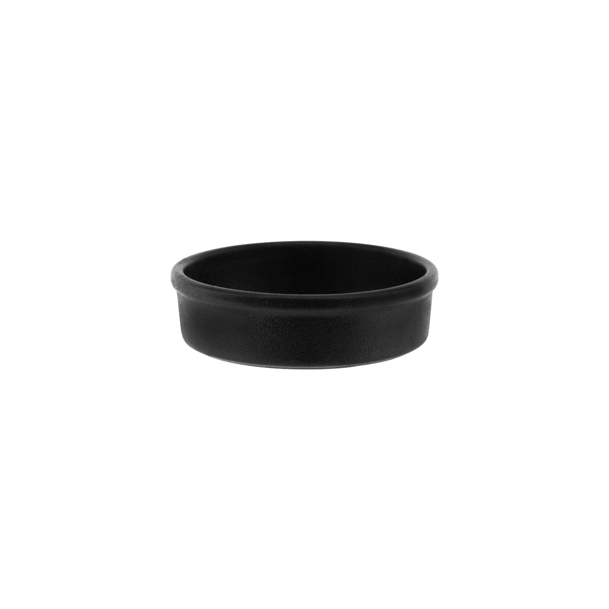 909554 Tablekraft Black Round Tapas Dish 140mm Tomkin Australia Hospitality Supplies