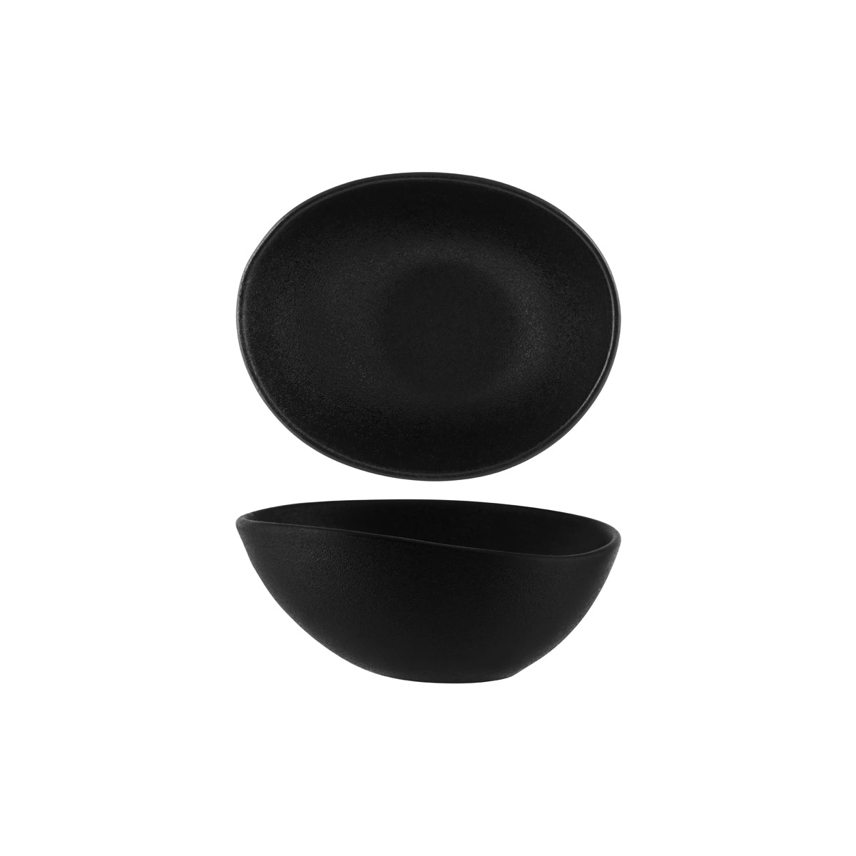 909580 Tablekraft Black Triangular Bowl 222mm Tomkin Australia Hospitality Supplies
