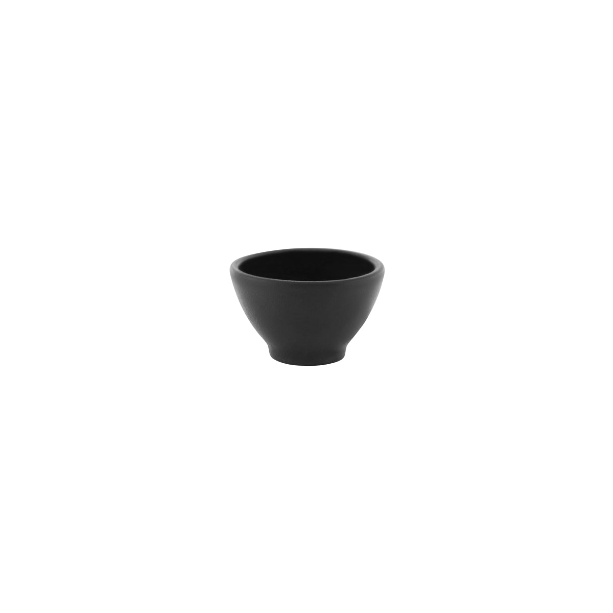 909591 Tablekraft Black Footed Sauce Dish 75mm Tomkin Australia Hospitality Supplies
