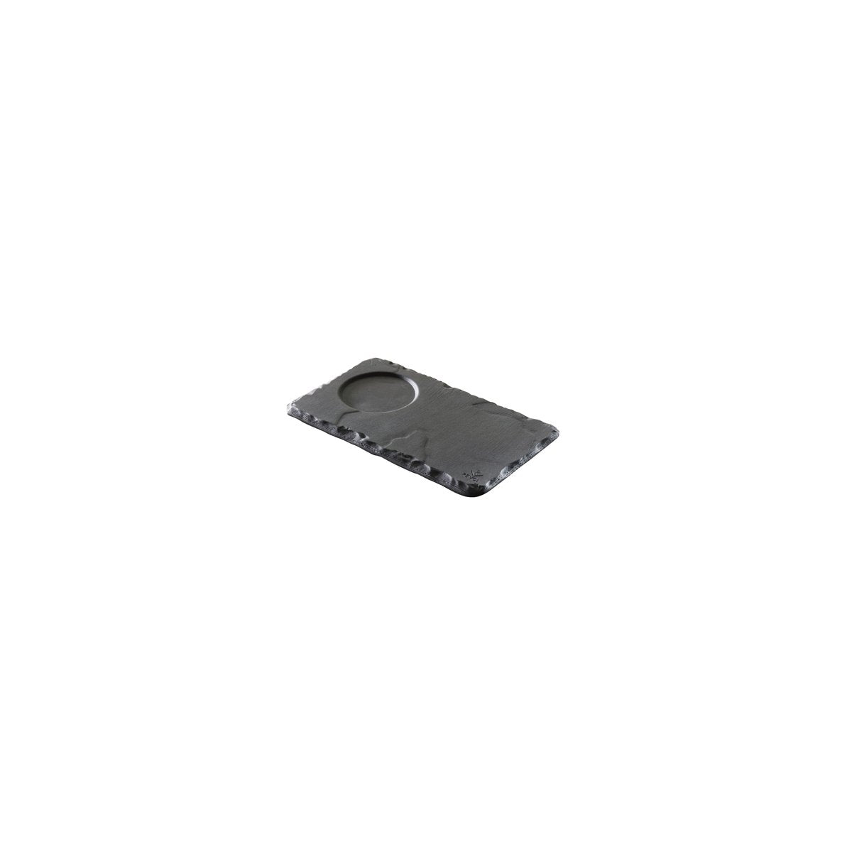 93700 Revol Basalt Tray With Well 140x80mm Tomkin Australia Hospitality Supplies