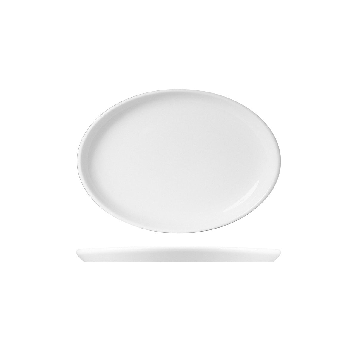 94841 Royal Porcelain White Album Oval Plate Flared (U3217) Tomkin Australia Hospitality Supplies