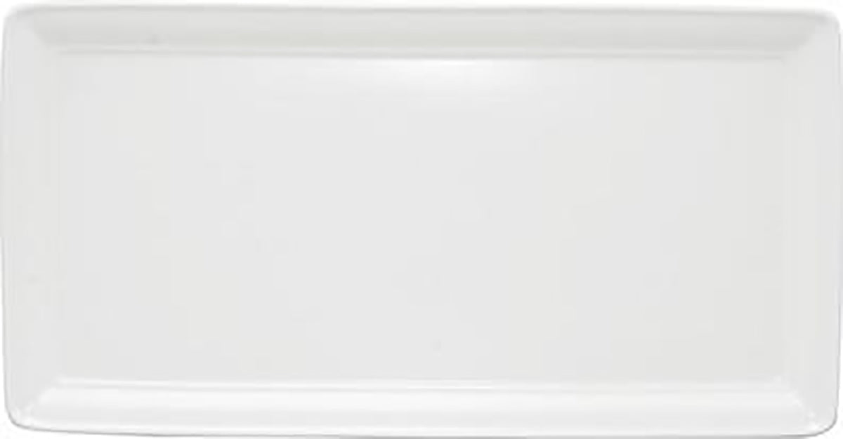 97436 Patra Porcelain Aura Matt White Rectangle Tray 270x140mm (434076) Tomkin Australia Hospitality Supplies
