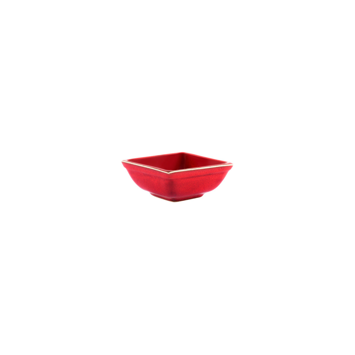 98207 Tablekraft Artistica Reactive Red Square Sauce Dish 80mm Tomkin Australia Hospitality Supplies