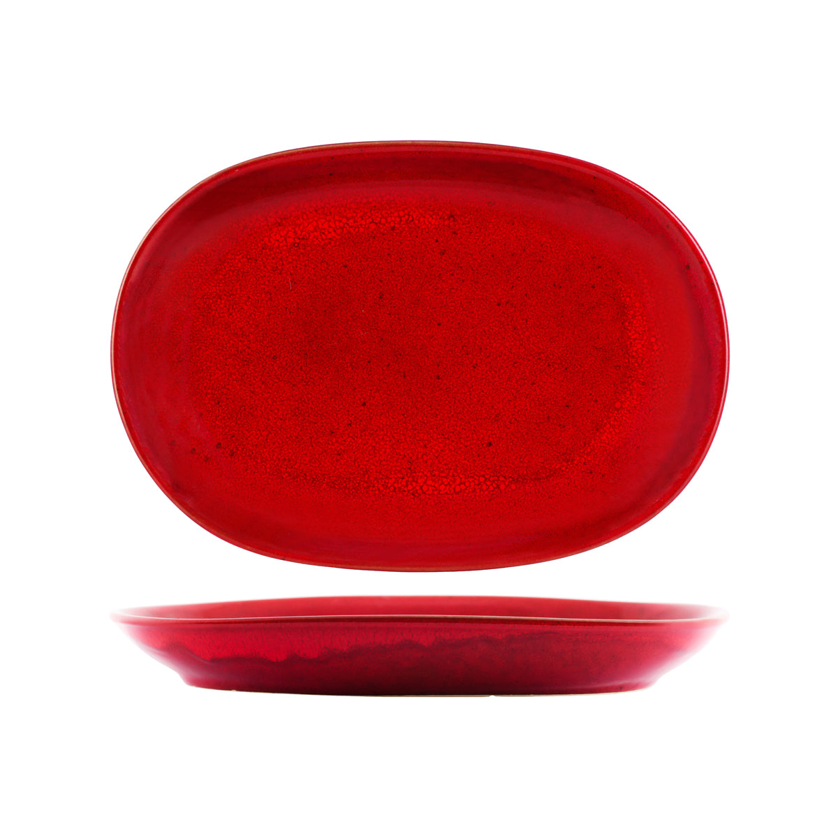 98231 Tablekraft Artistica Reactive Red Serving Platter 308mm Tomkin Australia Hospitality Supplies