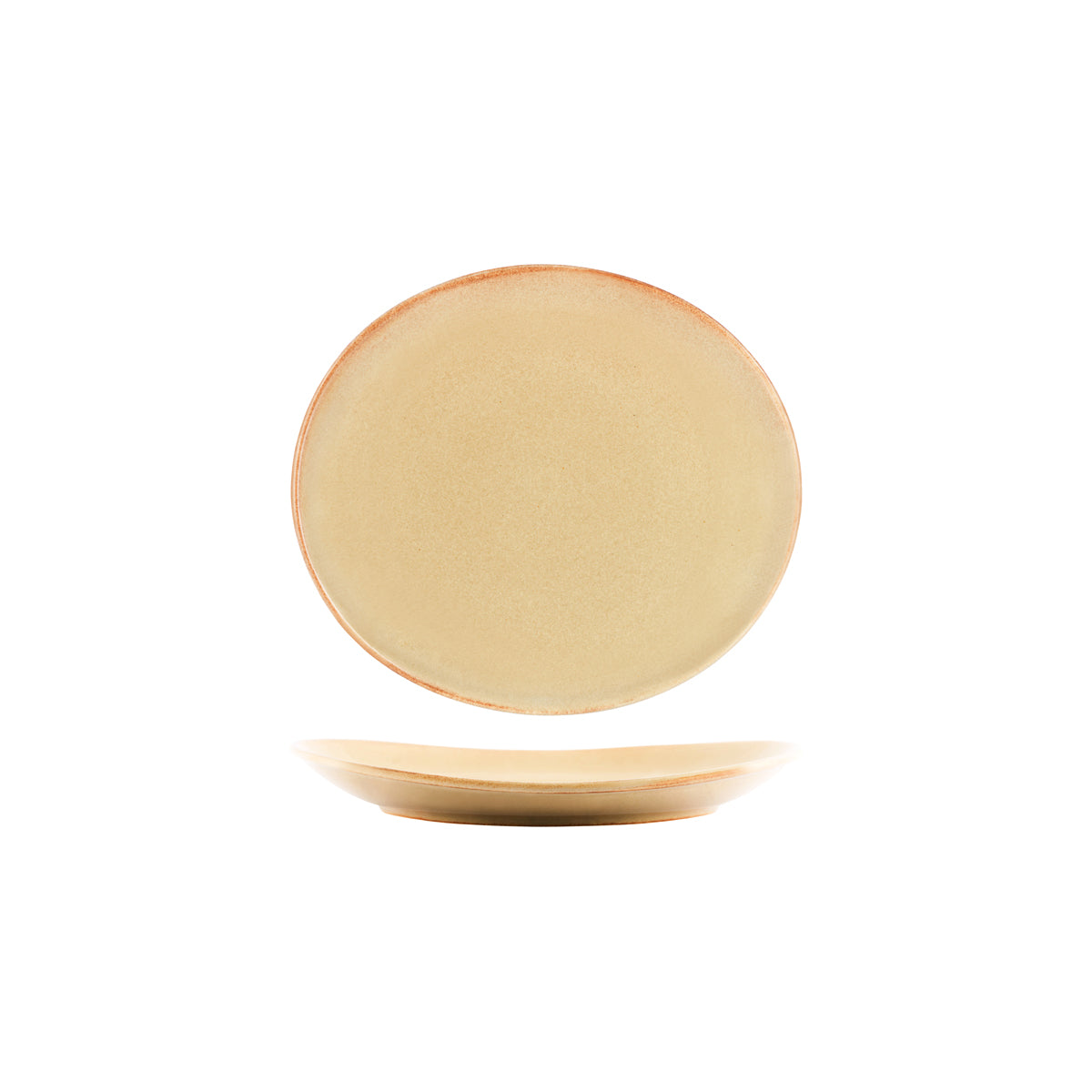 98330 Tablekraft Artistica Flame Oval Plate 210mm Tomkin Australia Hospitality Supplies